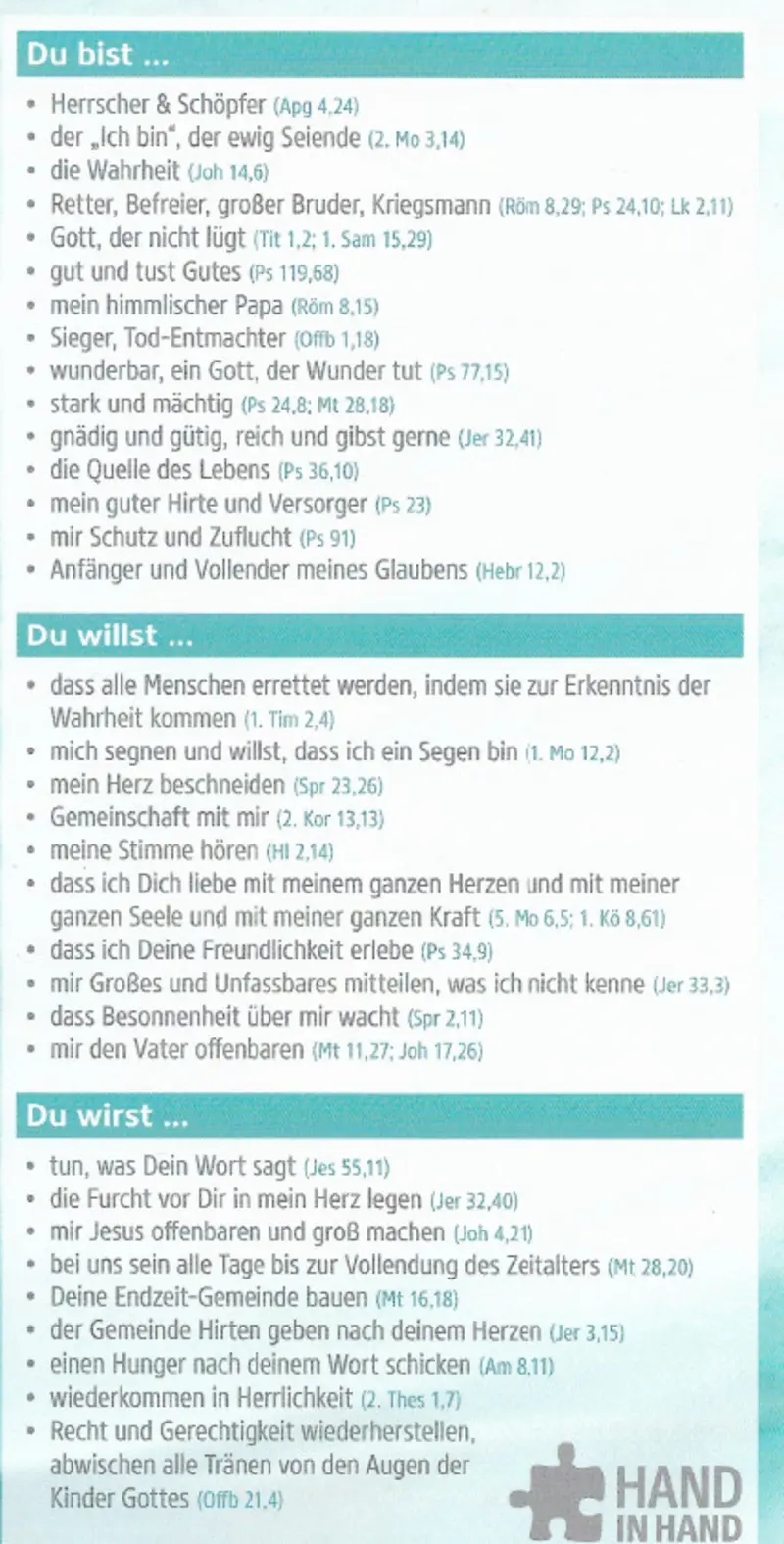 Gebetsliste